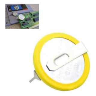 Pila Batería Cr 2025 con Aletas para Cartuchos Nintendo SNES / NES