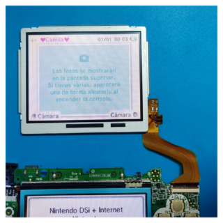 Pantalla Display Superior LCD Compatible con Nintendo DSi Esquinas Blancas