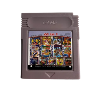 Cartucho Multi Juegos 61 en 1 MarioLand, Megaman, Castlevania, Contra para Gameboy Color GBC / Gameboy Advance GBA