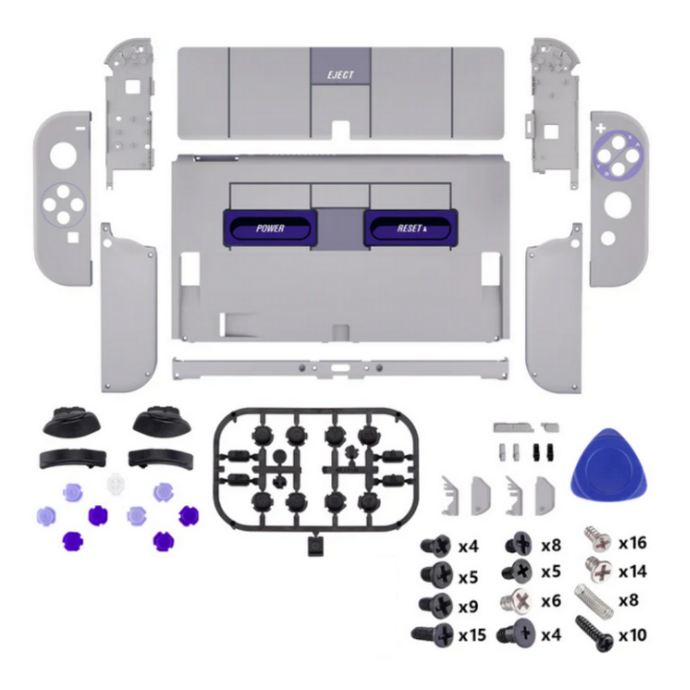 Carcasa Repuesto Housing Case eXtremeRate Original SNES para Nintendo Switch Oled - Imagen 8