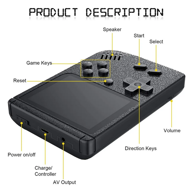 Mini Consola Retro Portátil Sup Game 400 en 1 Recargable - Imagen 3