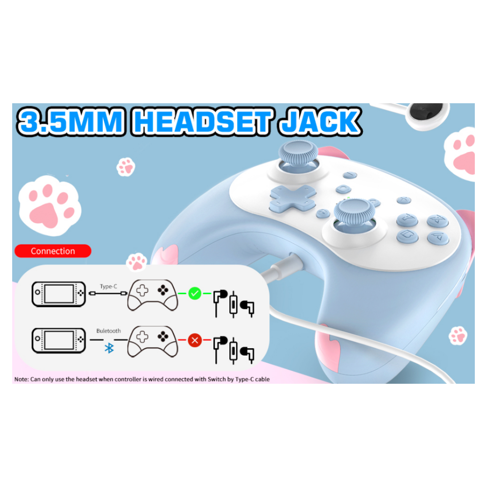 Control Inalámbrico Rosa Kawaii para Nintendo Switch y Lite - Imagen 3
