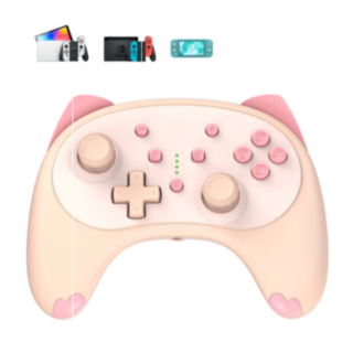 Control Inalámbrico Rosa Kawaii para Nintendo Switch y Lite