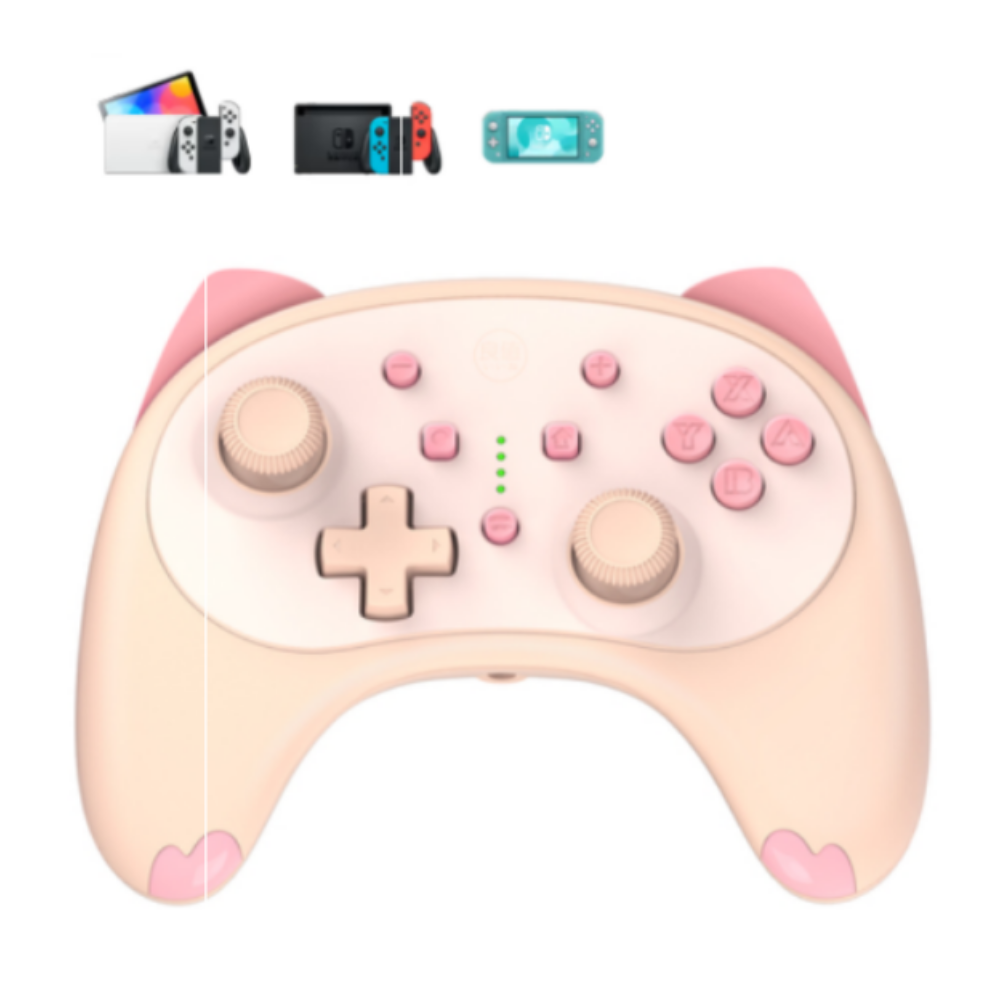 Control Inalámbrico Rosa Kawaii para Nintendo Switch y Lite