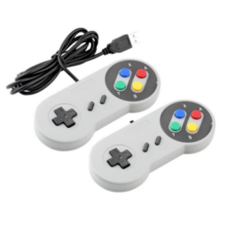 Control Alámbrico Estilo SNES USB para PC y Raspberry Pi