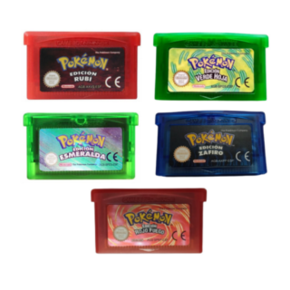 Cartucho Pokémon GBA en Español Esmeralda, Rojo Fuego y Rubí