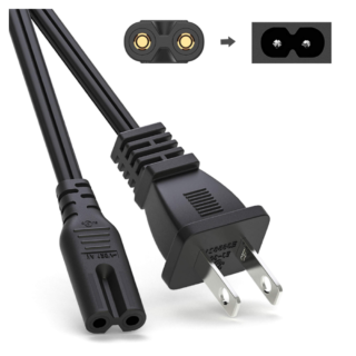 Cable de Poder Tipo 8 AC para Consolas PS2, PS3, PS4 y PS5