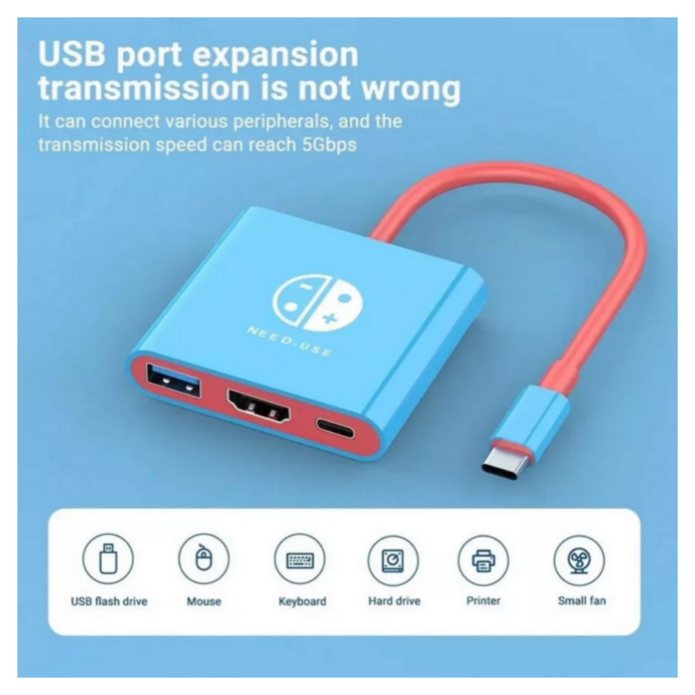 Mini Dock Adaptador USB-C a HDMI para Nintendo Switch y OLED - Imagen 4
