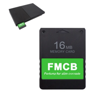 Memory Card 16MB Fortuna Free MCBoot para PS2 Slim 9000x