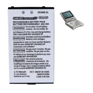 Batería Recargable de 900 mAh para GameBoy Advance SP GBA