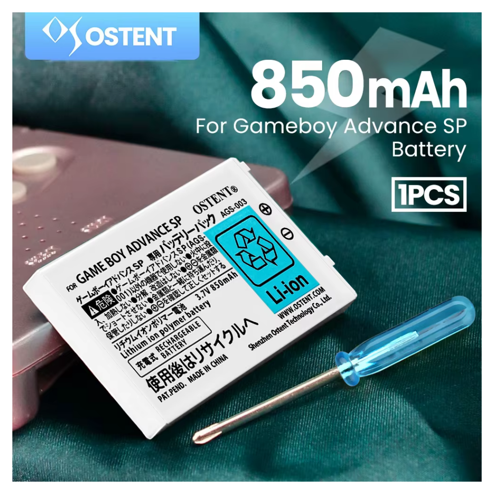 Batería Ostent de 850 mAh para GameBoy Advance SP - Imagen 3